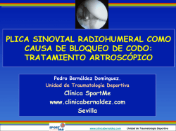 PLICA SINOVIAL RADIOHUMERAL COMO CAUSA DE BLOQUEO