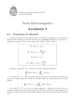 Teor&acute;ıa Electromagn&eacute;tica Ayudant&acute;ıa 3