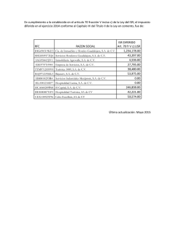 En cumplimiento a lo establecido en el art&iacute;culo 70