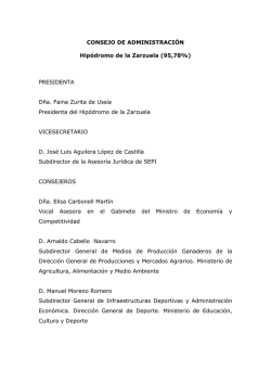 CONSEJO DE ADMINISTRACI&Oacute;N Hip&oacute;dromo de la Zarzuela (95,78