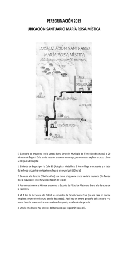peregrinaci&oacute;n 2015 ubicaci&oacute;n santuario mar&iacute;a rosa m&iacute;stica