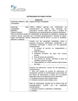EST&Aacute;NDARES DE HABILITACI&Oacute;N Urgencias Urgencias mediana y