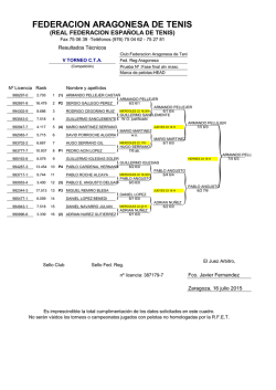 federacion aragonesa de tenis - Federaci&oacute;n Aragonesa de Tenis