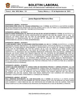 BOLETIN LABORAL - Junta Local de Conciliaci&oacute;n y Arbitraje del