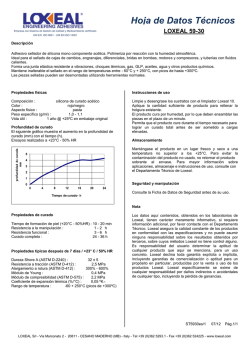 Hoja de Datos T&eacute;cnicos