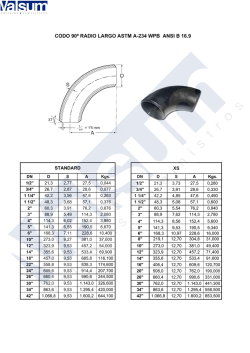 CODO 90&ordm; RADIO LARGO ASTM A-234 WPB ANSI B 16.9