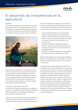 El desarrollo de competencias en la agricultura