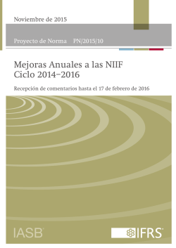 Mejoras Anuales a las NIIF Ciclo 2014&ndash;2016