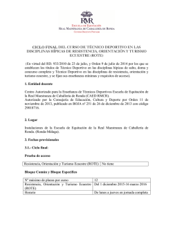 Informaci&oacute;n sobre el ciclo final del curso de T&eacute;cnico Deportivo en