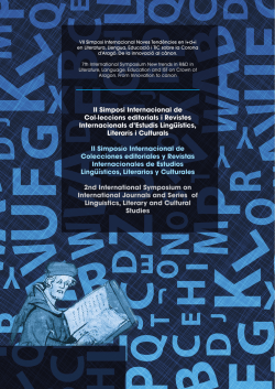 II Simposi Internacional de Col&middot;leccions editorials i Revistes