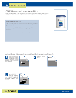 CEMIX Impercool cemento asf&aacute;ltico Fichas T&eacute;cnicas