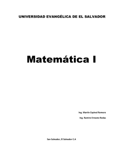 Matem&aacute;tica I - Universidad Evang&eacute;lica de El Salvador