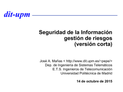 Gesti&oacute;n de riesgos