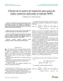 C&aacute;lculo de la matriz de transici&oacute;n para gu&iacute;as de ondas cu&aacute;nticas