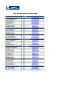 DIRECTORIO DE EXTENSIONES EDIFICIO F&Aacute;TIMA