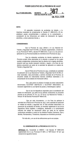 Decreto 387 - Sitio Oficial de la Polic&iacute;a de Jujuy