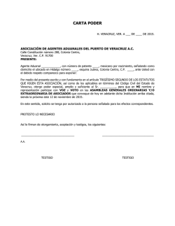 CARTA PODER - Asociaci&oacute;n de Agentes Aduanales del Puerto de