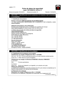 Ficha de datos de seguridad