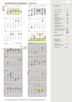 CALENDARIO ACADEMICO - 2015/16