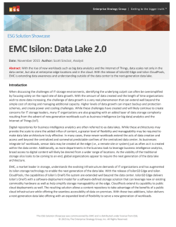 EMC Isilon: Data Lake 2.0