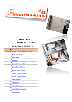 SORTEO DE LA NEVERA -WAECO CDF25 LISTADO FINAL DE