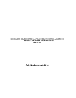 Renovaci&oacute;n del Registro Calificado para el