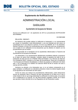 bolet&iacute;n oficial del estado - Ayuntamiento de Azuqueca de Henares