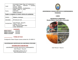 UNIVERSIDAD COLEGIO MAYOR DE CUNDINAMARCA