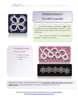 Seminario avanzado de Frivolit&eacute;