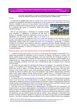 Declaramos ilegal e injusta la apropiaci&oacute;n de la riqueza por parte