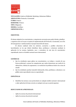 Protocolo y ceremonial