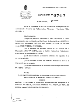 Disposici&oacute;n 6747 - 15