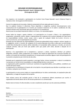 DESLINDE DE RESPONSABILIDAD cross roosevelt