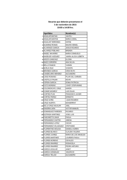 Becarios que deber&aacute;n presentarse el d&iacute;a 05 de noviembre