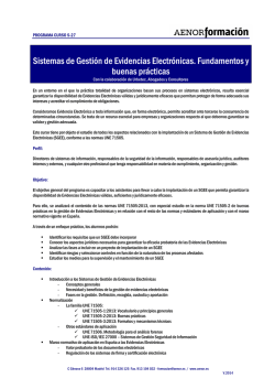 Sistemas de Gesti&oacute;n de Evidencias Electr&oacute;nicas