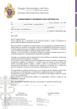 CONSENTIMIENTO INFORMADO PARA PR&Oacute;TESIS FIJA