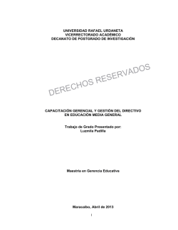 CAPACITACI&Oacute;N GERENCIAL Y LA GESTI&Oacute;N DE LOS DIRECTIVOS