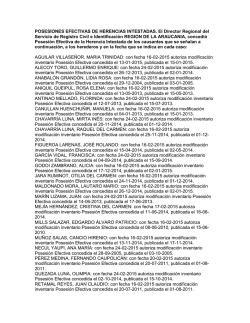 POSESIONES EFECTIVAS DE HERENCIAS