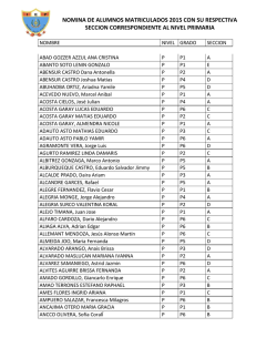nomina de alumnos matriculados 2015 con su