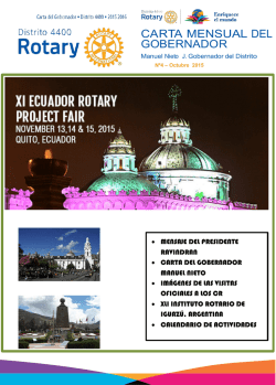 Carta Mensual de la Gobernaci&oacute;n N&ordm; 4 [ Octubre del 2015 ]