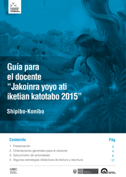 Gu&iacute;a para el docente &ldquo;Jakoinra yoyo ati iketian katotabo 2015&rdquo;