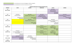 HORARIO PRIMER A&Ntilde;O. SEGUNDO SEMESTRE 2015 PERIODO
