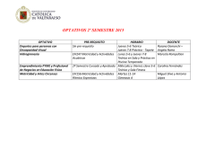 Optativos II semestre - Escuela de Educaci&oacute;n F&iacute;sica PUCV