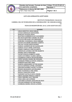 Ingenier&iacute;a en Tecnolog&iacute;as de la Informaci&oacute;n y Comunicaciones