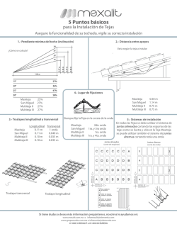 Consulta nuestro manual de instalaci&oacute;n para Tejas - Mexalit