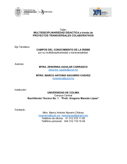 Multidisciplinariedad did&aacute;ctica a trav&eacute;s de proyectos transversales