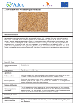 Adsorci&oacute;n de Metales Pesados en Aguas Residuales