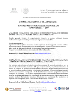 doctorado en ciencias de la ingenier&iacute;a banco de proyectos de tesis