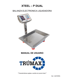 balanza XTEEL&ndash; P DUAL