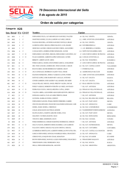 Orden de salida - La Nueva Espa&ntilde;a